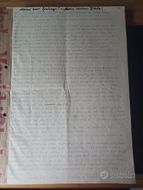 documento dattiloscritto del 1954