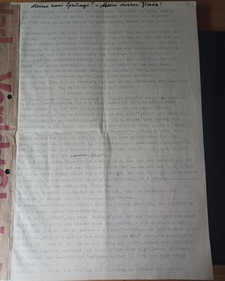 documento dattiloscritto del 1954