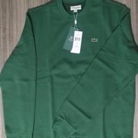 Felpa Lacoste uomo tg 7/XXL colore verde girocollo