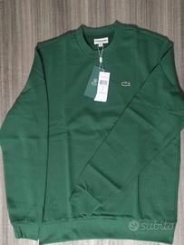 Felpa Lacoste uomo tg 7/XXL colore verde girocollo