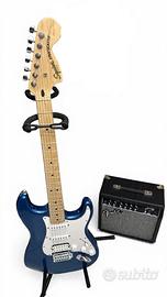 Squier stratocaster blu