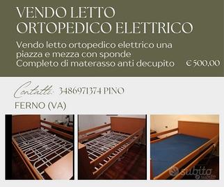 Letto ortopedico elettrico come nuovo