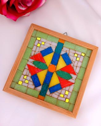 quadretto artigianale mosaico oggettistica casa 