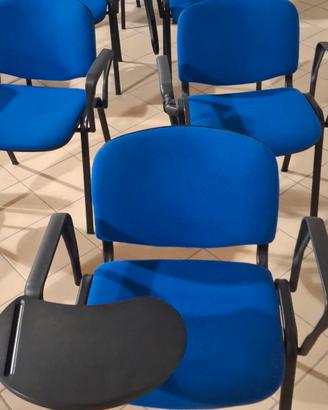 sedie con ribaltina e  banchi scuola