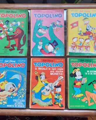 Topolino 6 numeri da 1968 a 1970   vedi dettagli