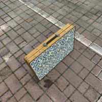 Tavolino in metallo da campeggio Vintage