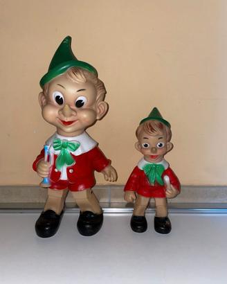 COPPIA DI PINOCCHIO LEDRAPLASTIC ANNI '60