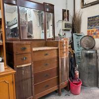 Cassettiera con specchio art decó anni 30