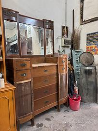 Cassettiera con specchio art decó anni 30