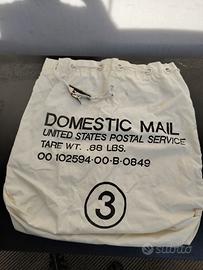 Sacca USA Mail in tela con chiusura funzionante