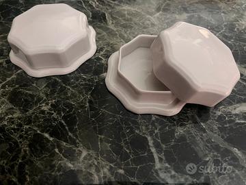 Scatole portagioie porcellana ottagonali