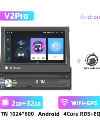 RADIO GPS ANDROID 1DIN TATTILE GPS