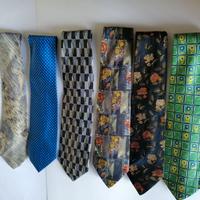 6 cravatte seta Loris Azzaro & C.