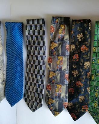 6 cravatte seta Loris Azzaro & C.