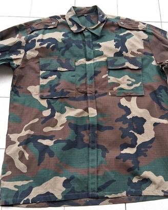 Camicia woodland U.S. ripstop mai usata tg. Large