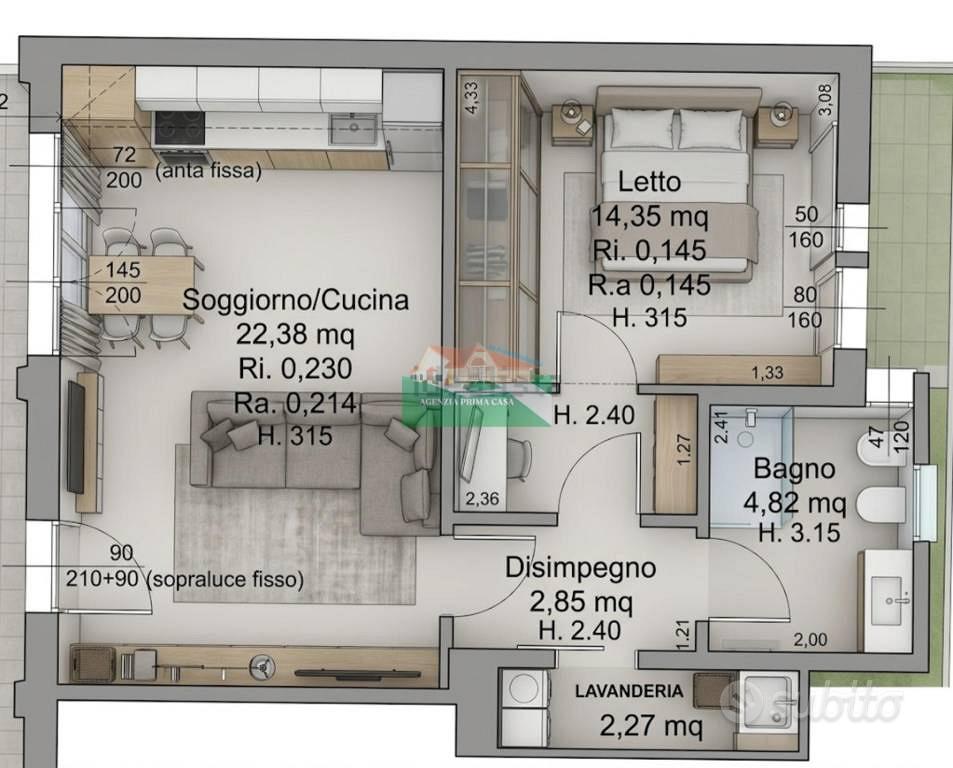 Appartamento di 55 m² con 2 locali a Ravenna - Vista 6