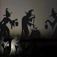 2D 3 Pezzi Decorazione Streghe Acrilico Halloween