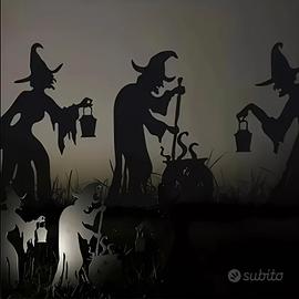 2D 3 Pezzi Decorazione Streghe Acrilico Halloween