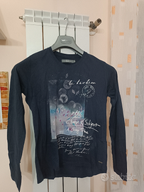 T-shirt manica lunga blu