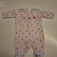 Tutine bimba 1 mese cotone pesante/ciniglia