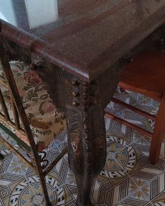 TAVOLO ARTIGIANALE IN FERRO BATTUTO 