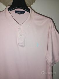 POLO  UOMO ROSA RALPH LAUREN MANICHE CORTE