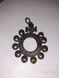 Anello rosario basco da dito con grani e croce