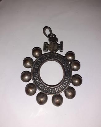 Anello rosario basco da dito con grani e croce