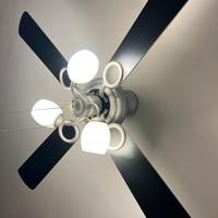 Lampadario con pale e punto luce