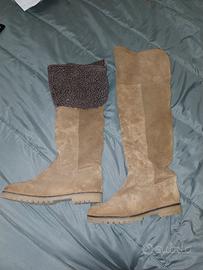 stivali di camoscio donna