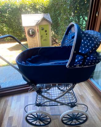 Carrozzina Bambole BAYER Classic Deluxe Blu