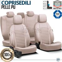 COPRISEDILI Auto in PELLE Beige ADERENZA PERFETTA