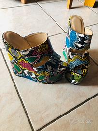 Ciabatte pitonate NUOVE vera pelle n. 37