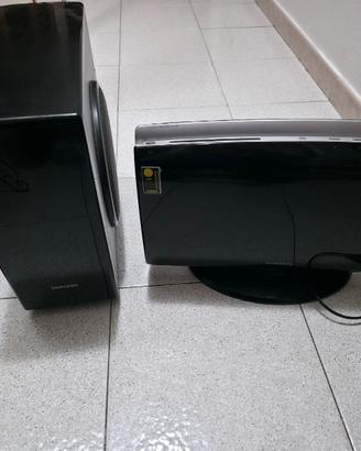 dvd con subwoofer e 2 casse samsung ht x200