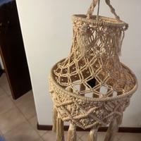 Lampada a sospensione in corda