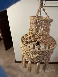 Lampada a sospensione in corda