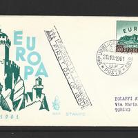 FDC Venetia San Marino "Europa 1961"