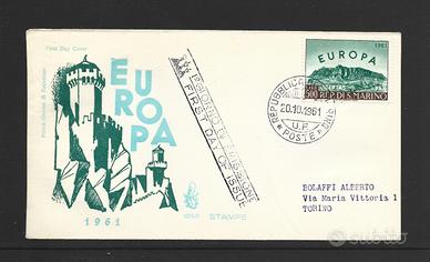 FDC Venetia San Marino "Europa 1961"