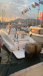 Gommone cabinato fuoribordo