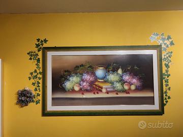 Quadro grande cornice legno