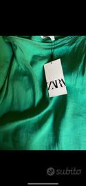 Zara abito verde nuovo taglia L