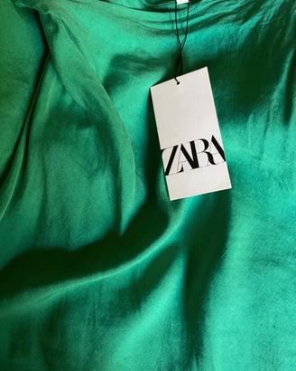 Zara abito verde nuovo taglia L