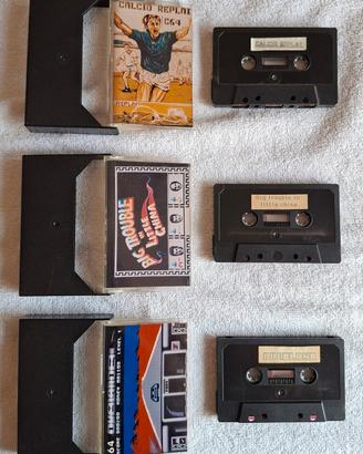 Lotto 3 giochi Commodore 64 in cassetta (C64)