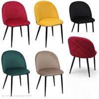 sedia velvet gambi neri arredo locali 