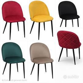 sedia velvet gambi neri arredo locali 