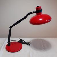 Lampada da tavolo pieghevole vintage rossa nera