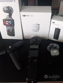 dji osmo pocket 3 con accessori  e microfono 