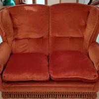 DIVANO 2 POSTI VINTAGE ROSA ANTICO ANNI 60