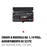 Chiavi a bussola wurth da 1/4 poll. 32 pz