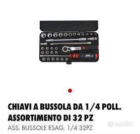 Chiavi a bussola wurth da 1/4 poll. 32 pz
